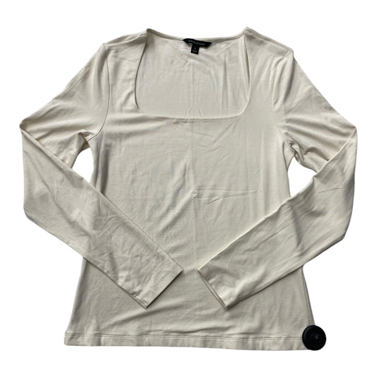 Top Long Sleeve By Banana Republic In Cream, Size: S