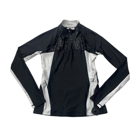 Athletic Top Long Sleeve Collar By Kyodan In Black & White, Size: Sp