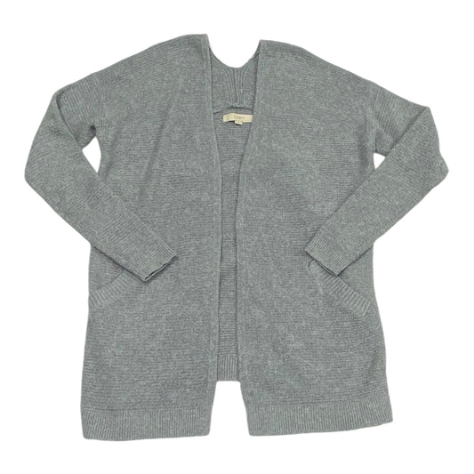 Sweater Cardigan By Loft In Grey, Size: M