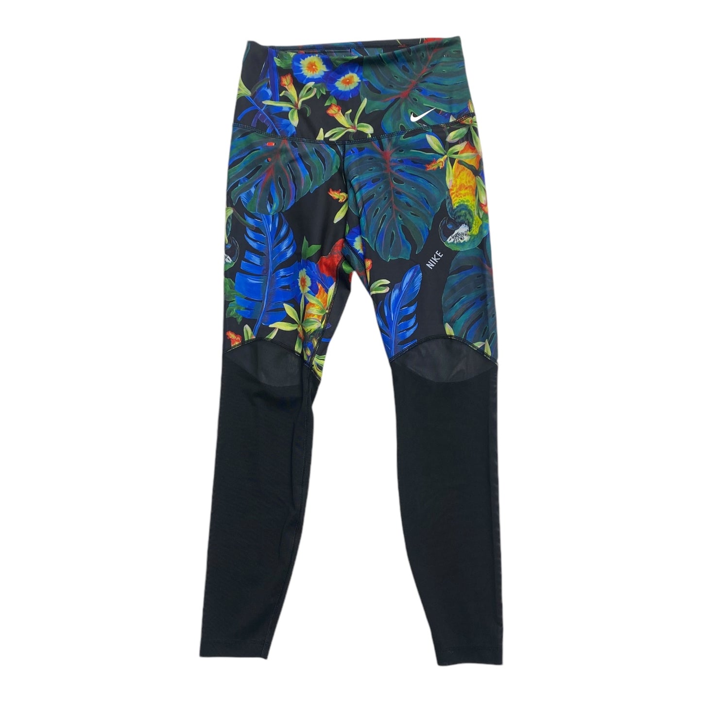 Athletic Leggings By Nike In Floral Print, Size: M