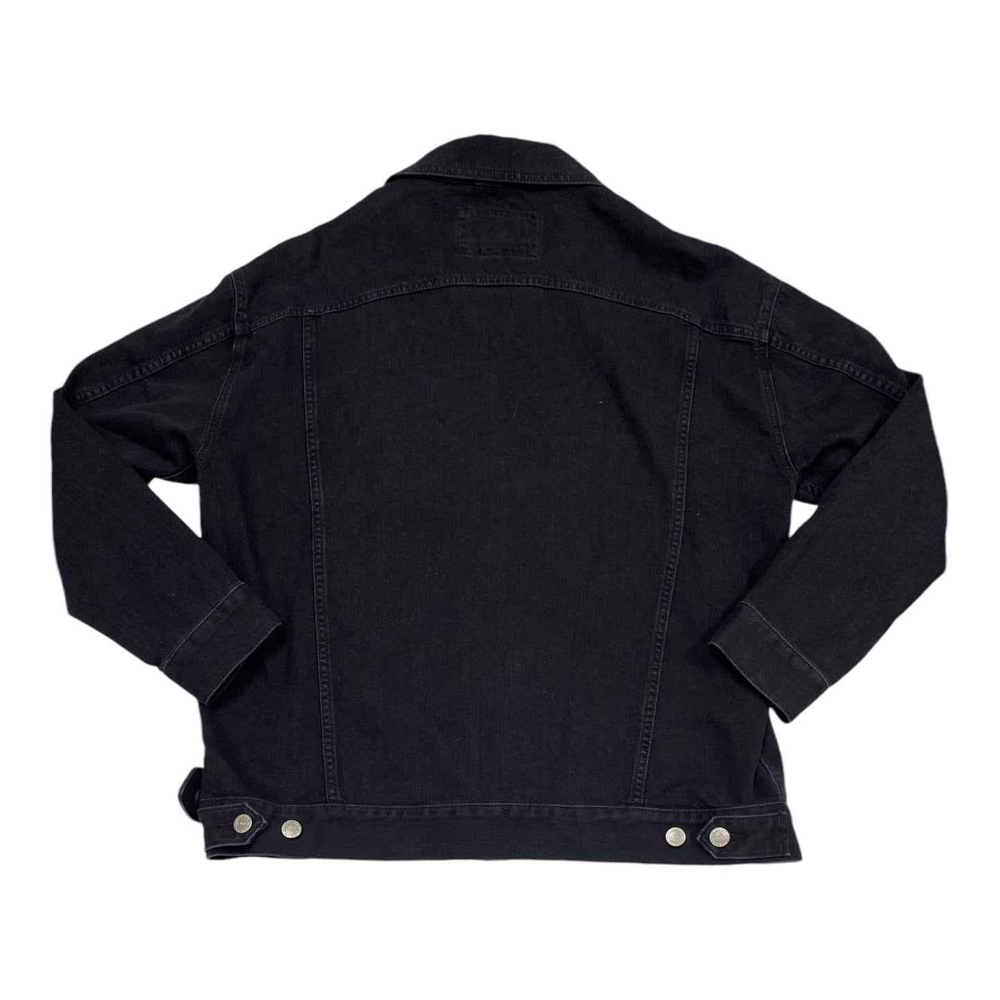 Jacket Denim By Loft In Black Denim, Size: S