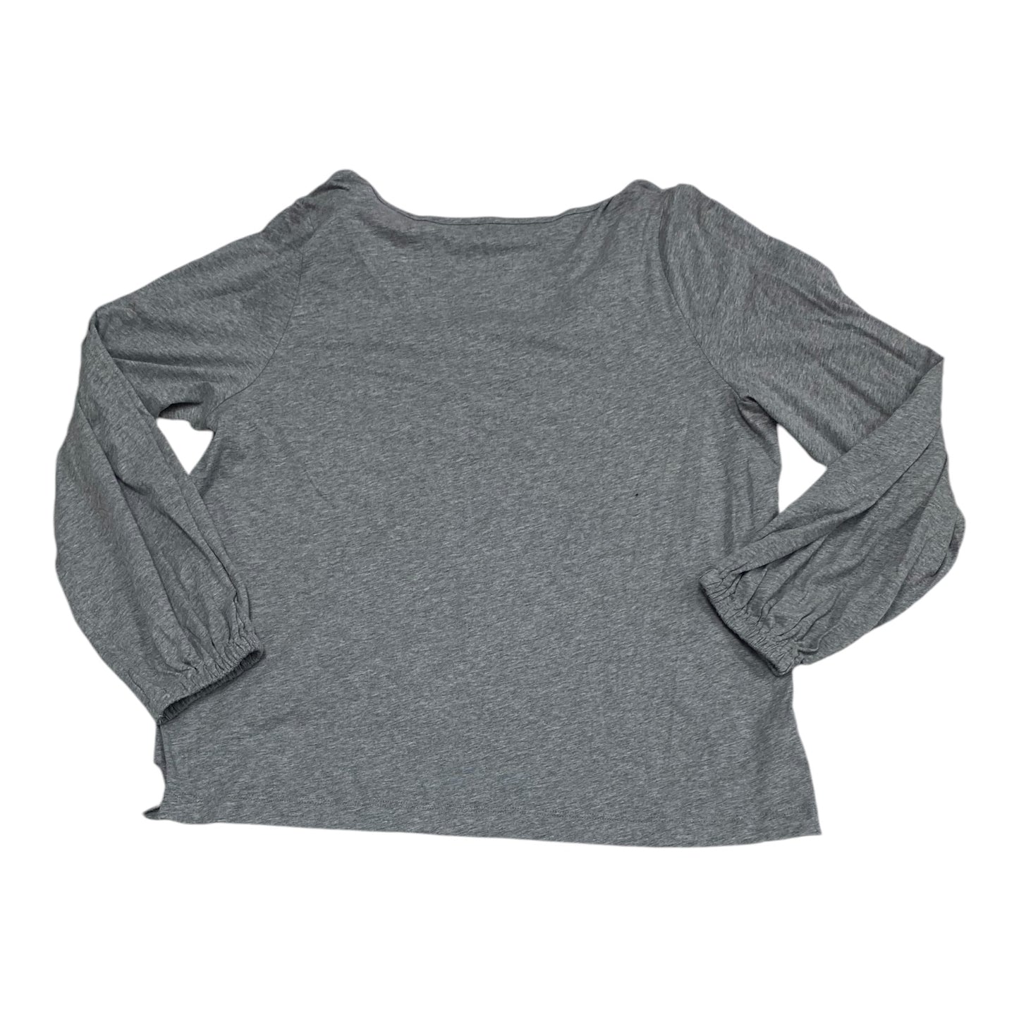 Top Long Sleeve Basic By Loft In Grey, Size: Xl