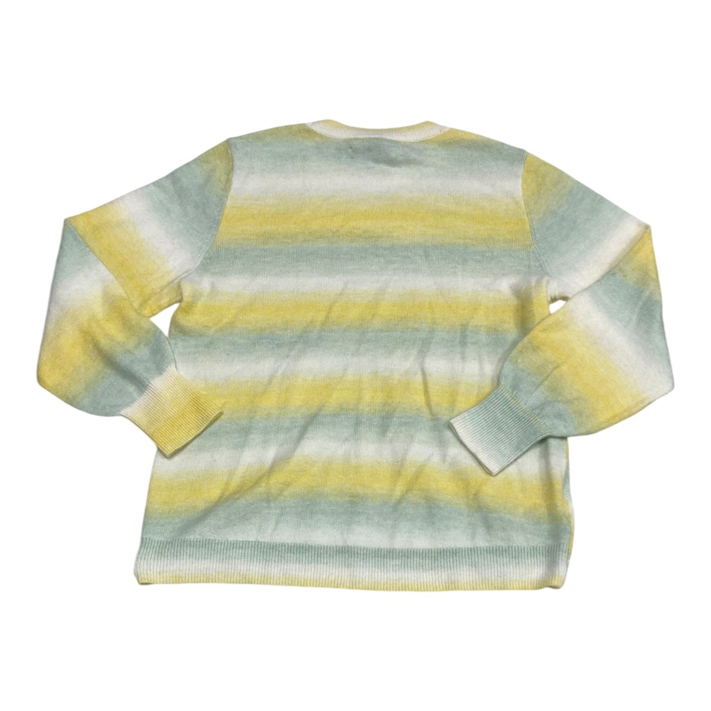 Sweater By Loft In Green & Yellow, Size: L