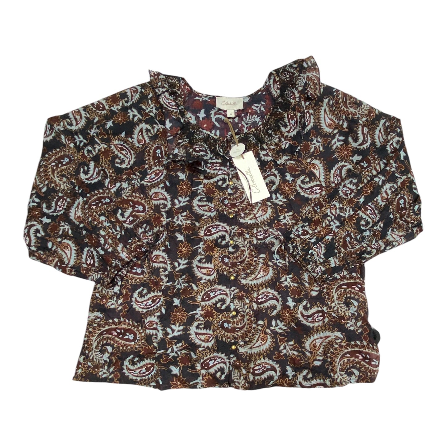 Top Long Sleeve By Cmc In Multi-colored, Size: M