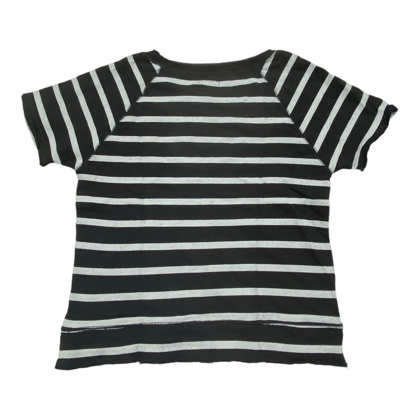 Top Short Sleeve By Chaser In Striped Pattern, Size: M