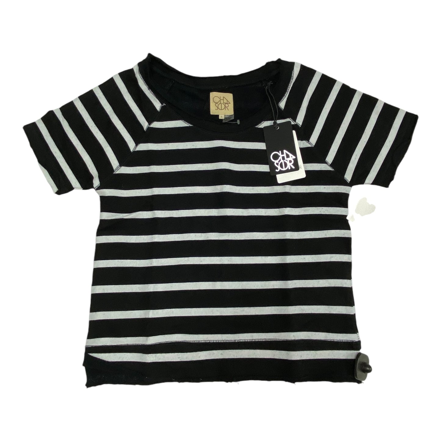 Top Short Sleeve By Chaser In Striped Pattern, Size: S