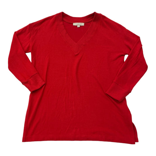 Sweater By Loft In Red, Size: L