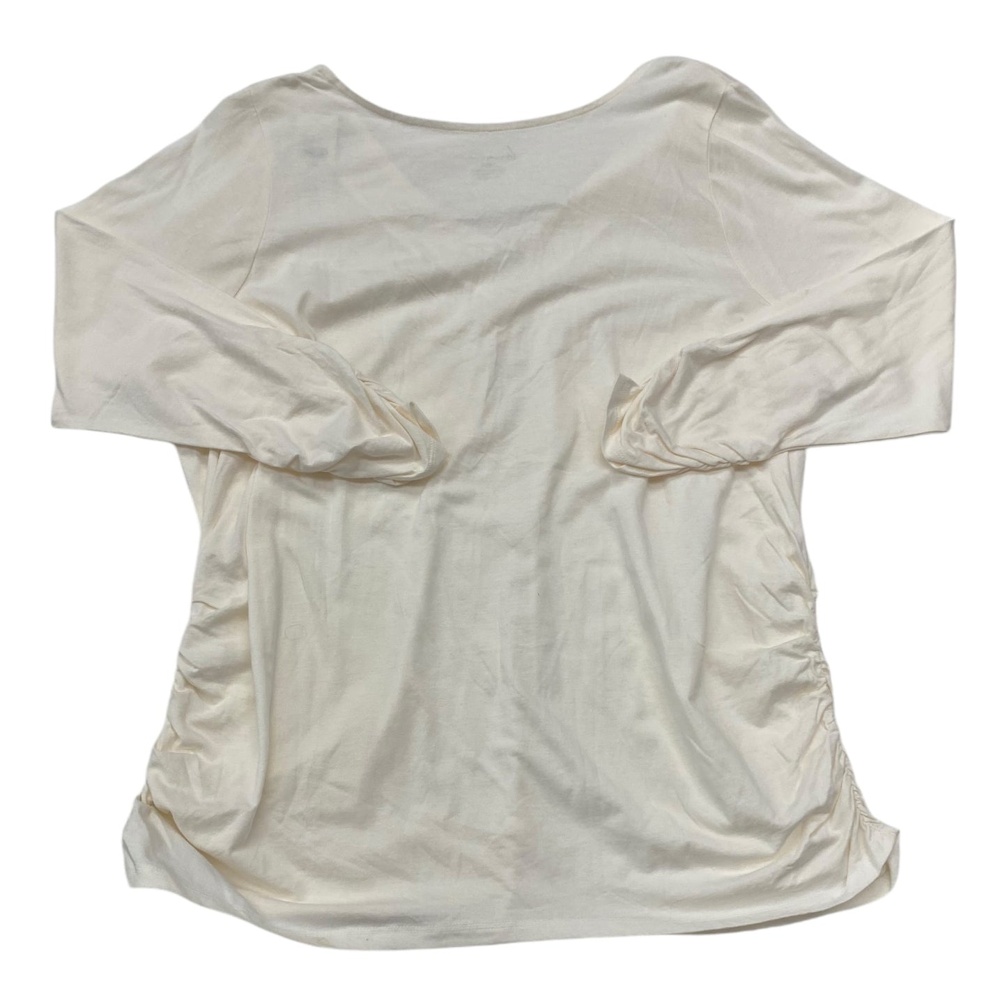 Top Long Sleeve By Lane Bryant In Cream, Size: 1x