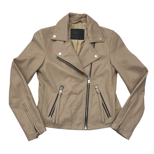 Jacket Luxury Designer By All Saints In Beige, Size: S