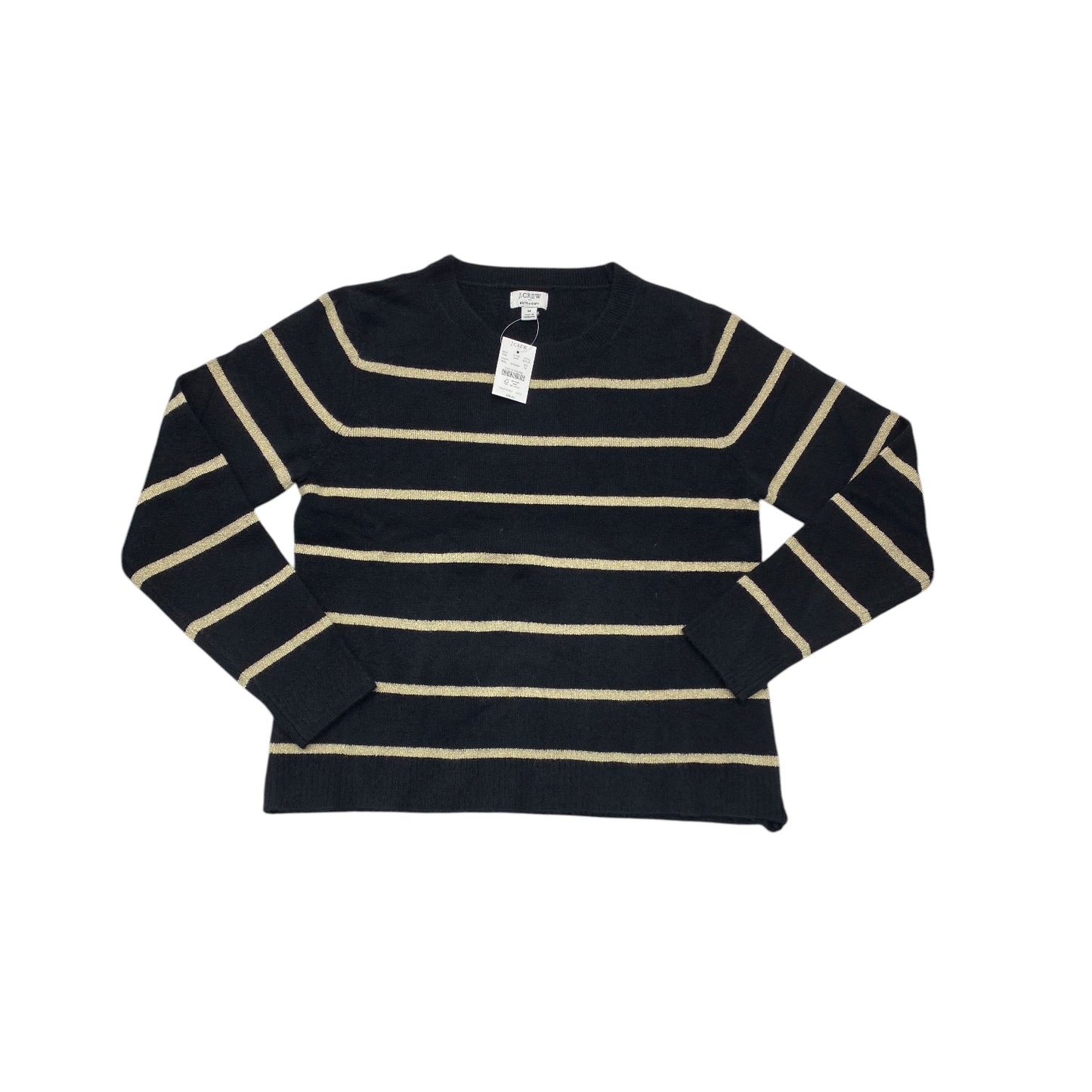 Sweater By J. Crew In Black & Gold, Size: M