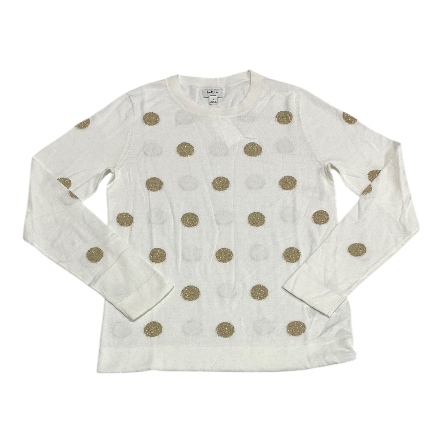 Sweater By J. Crew In Gold & White, Size: S