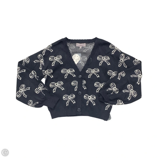 Sweater Cardigan By Willow & Wind In Black & White, Size: S