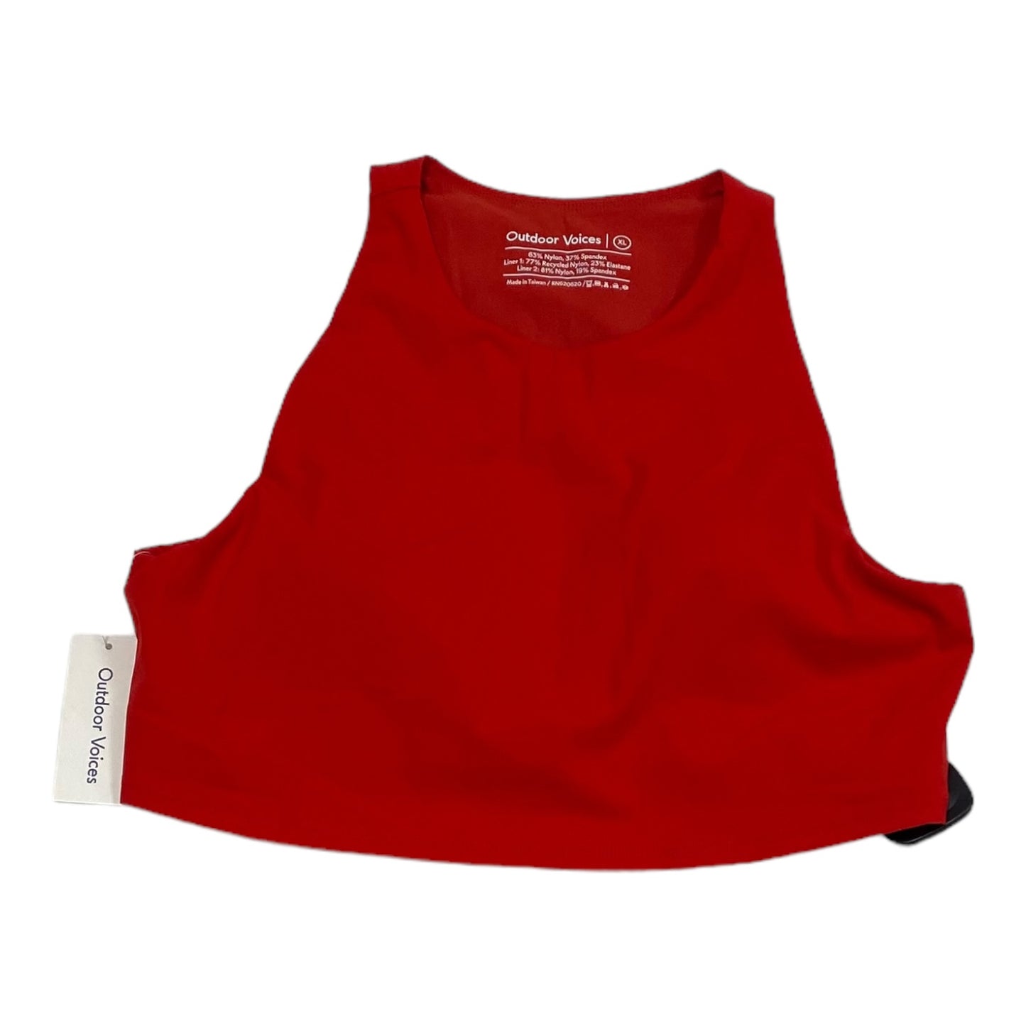 Red Athletic Bra Outdoor Voices, Size Xl