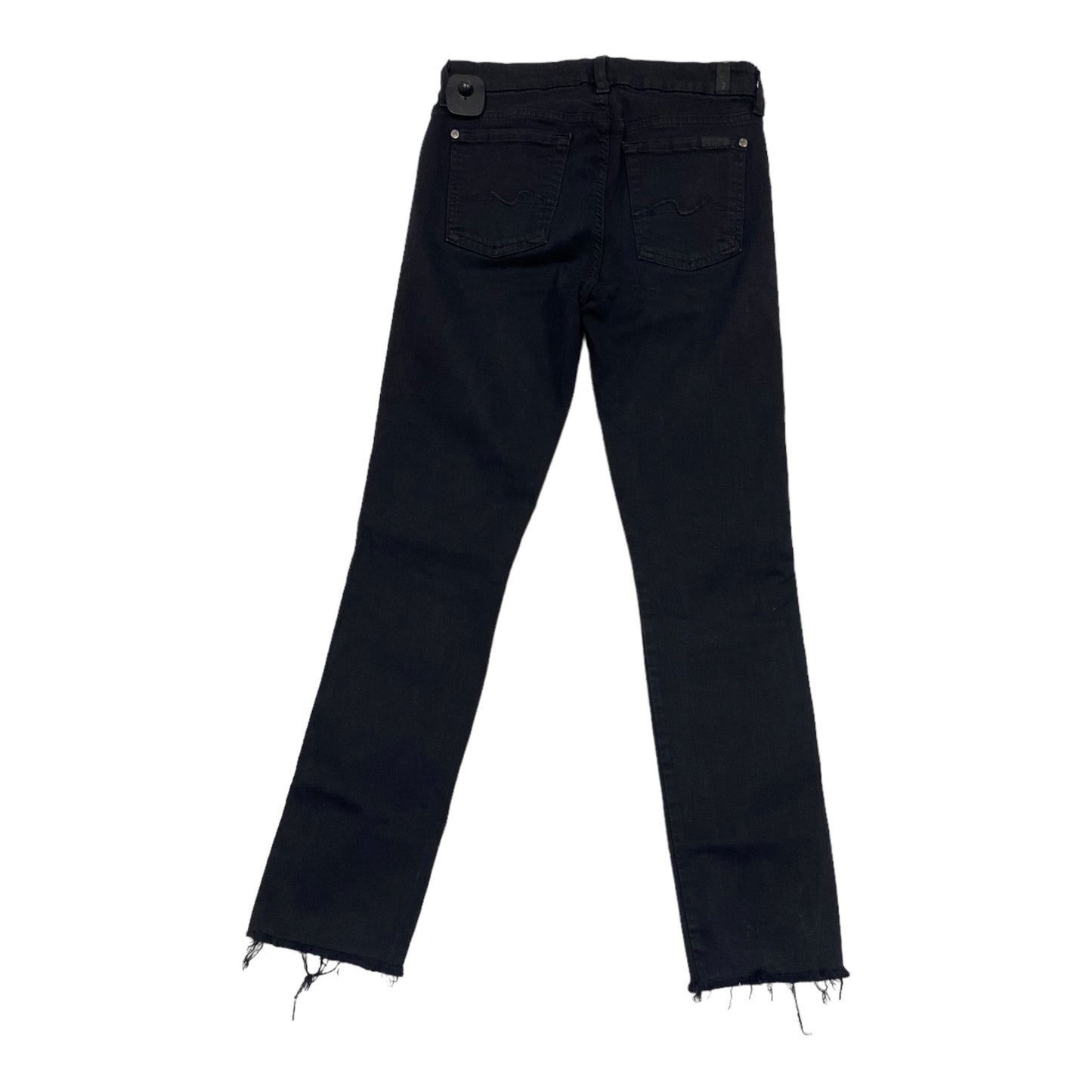 Black Denim Jeans Straight 7 For All Mankind, Size 4