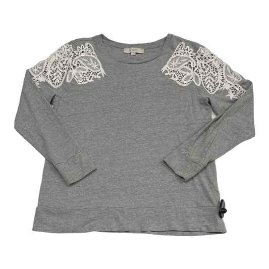 Top Long Sleeve By Loft In Grey, Size: M