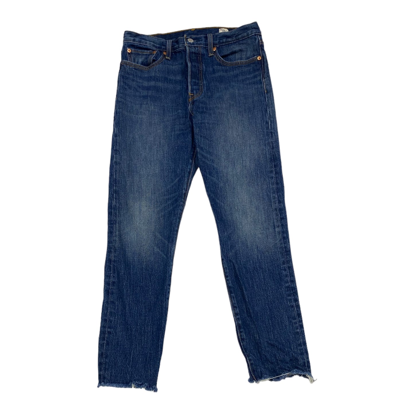 Jeans Skinny By Levis In Blue Denim, Size: 10