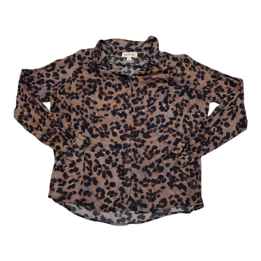 Top Long Sleeve By Cloth & Stone In Animal Print, Size: S