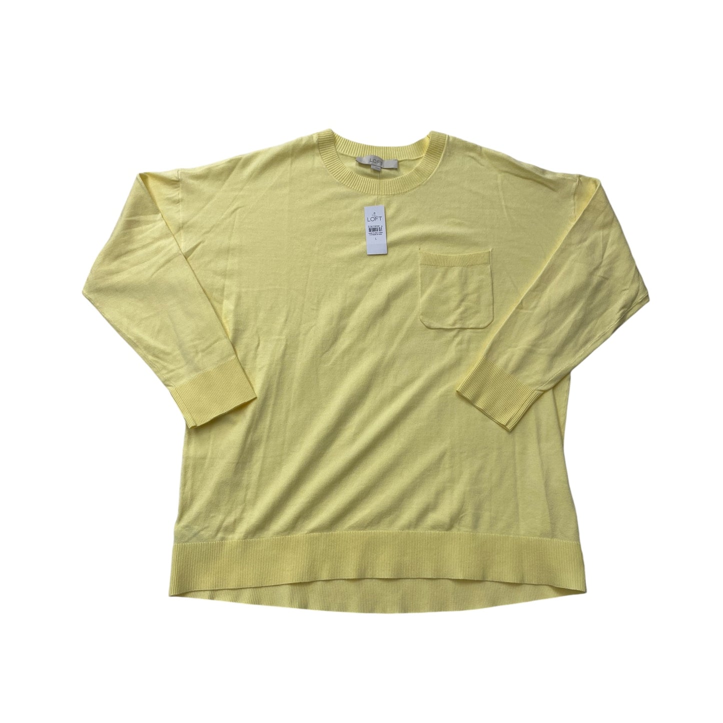 Top Long Sleeve By Loft In Yellow, Size: L