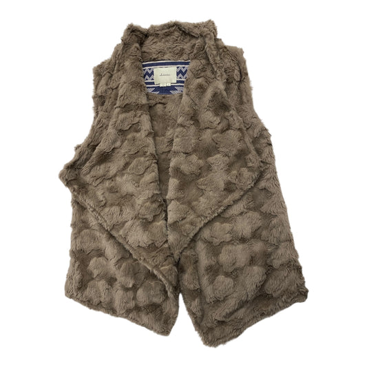 Vest Faux Fur & Sherpa By Elevenses In Tan, Size: S