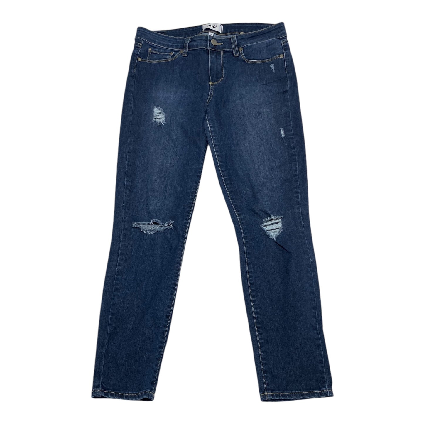 Jeans Skinny By Paige In Blue Denim, Size: 8