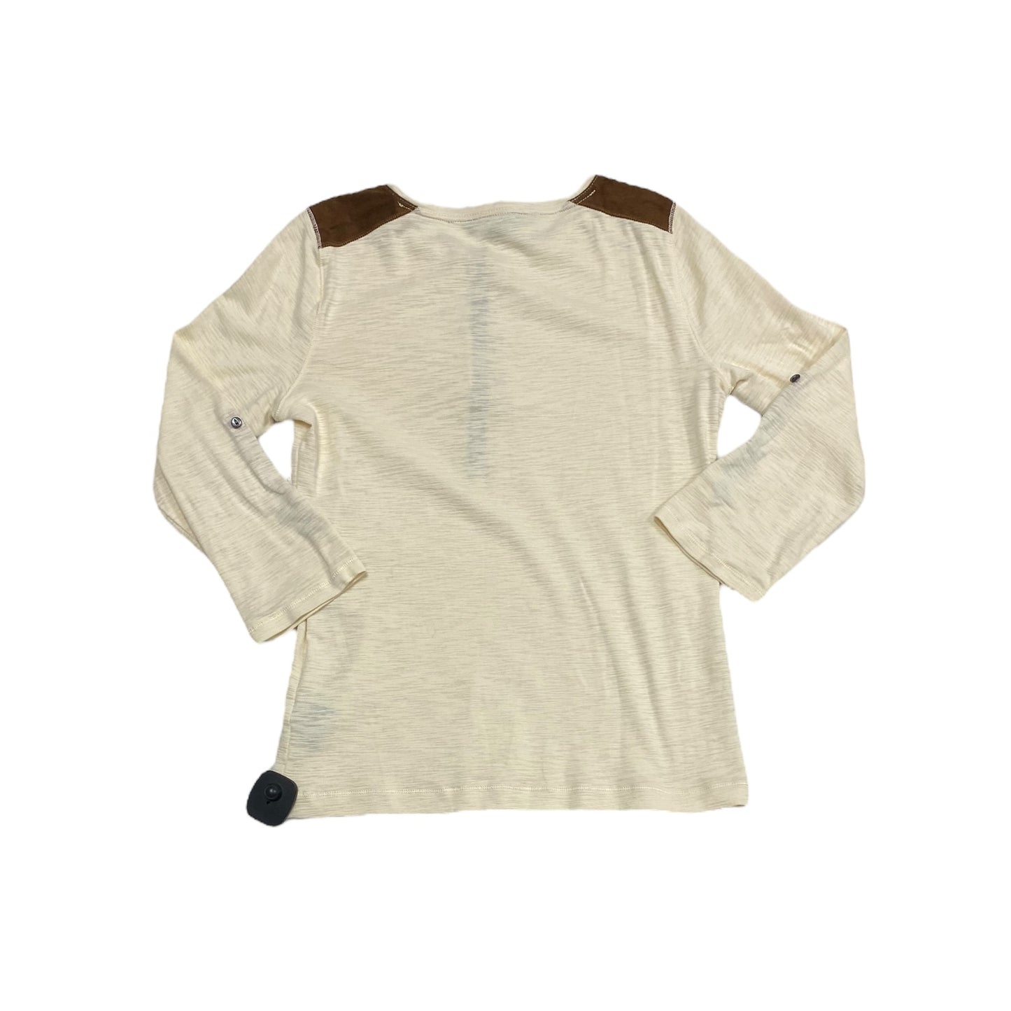 Top Long Sleeve By Lauren By Ralph Lauren In Tan, Size: M