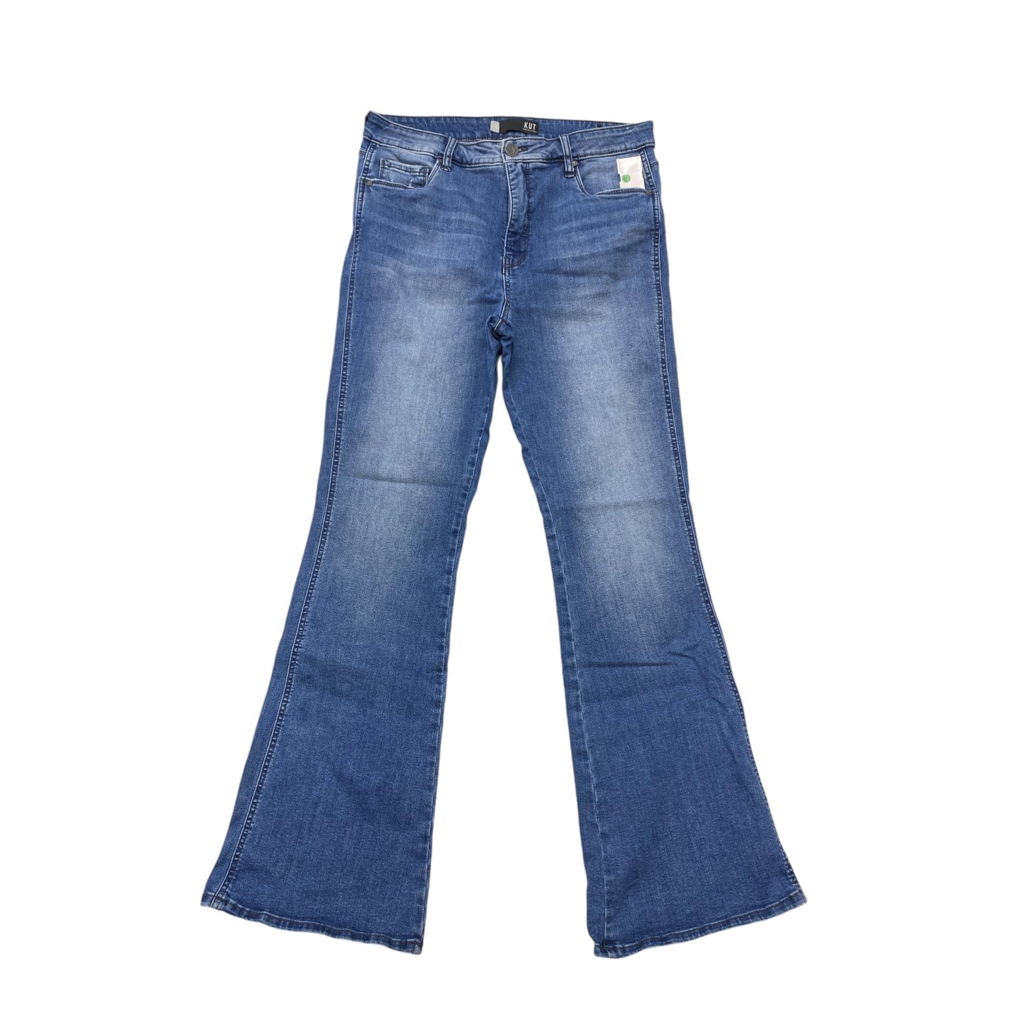 Jeans Flared By Kut In Blue Denim, Size: 12