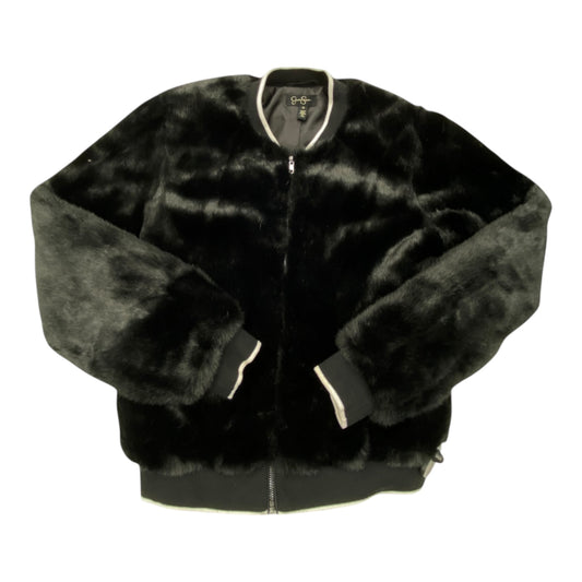 Jacket Faux Fur & Sherpa By Jessica Simpson In Black, Size: M