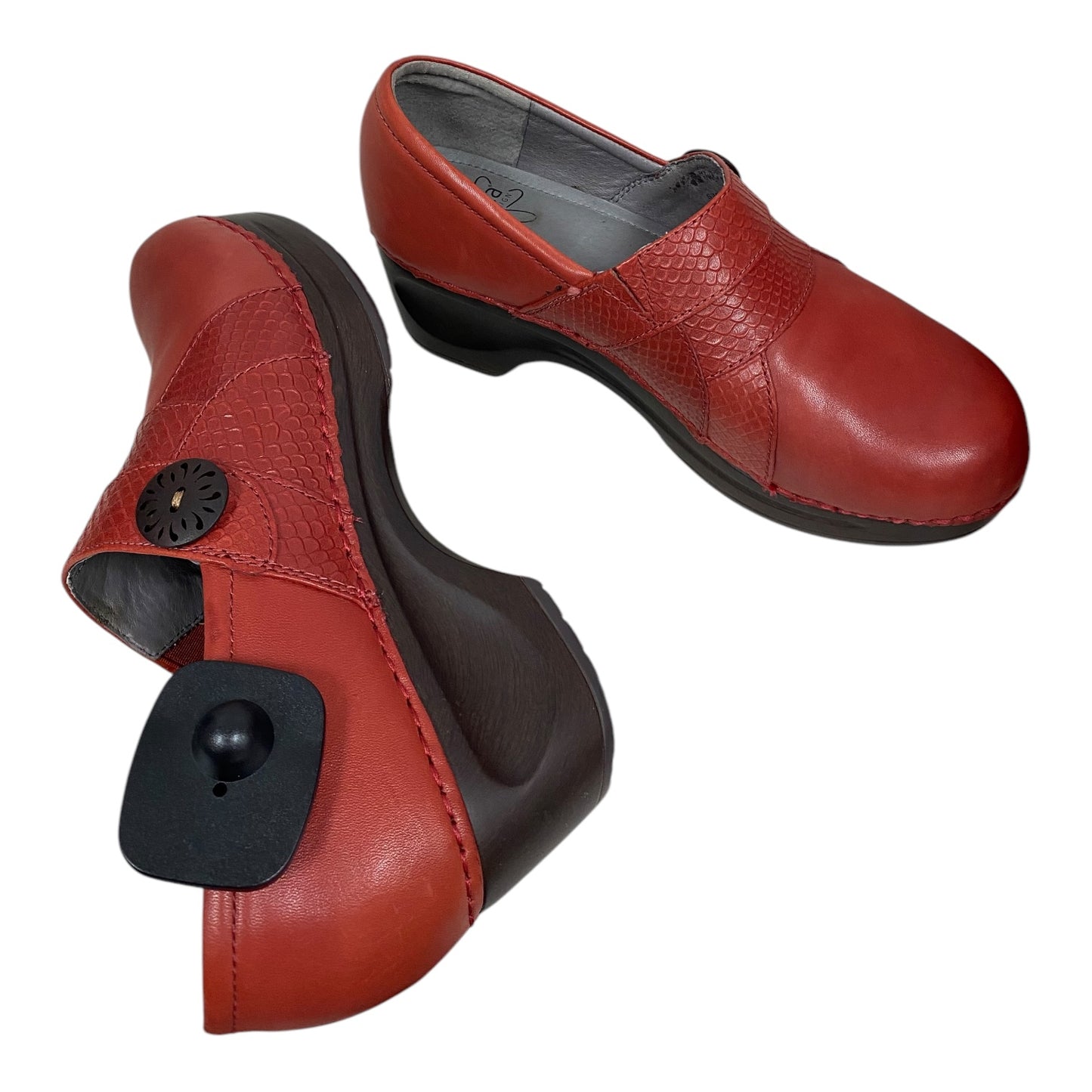 Shoes Heels Block By Sanita In Red, Size: 8.5