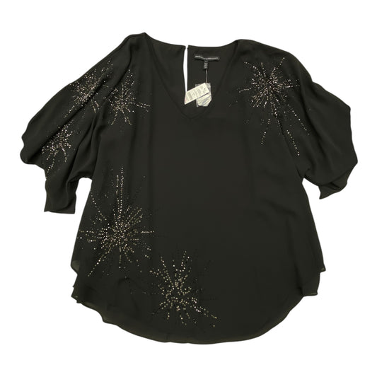 Top Short Sleeve By White House Black Market In Black, Size: L