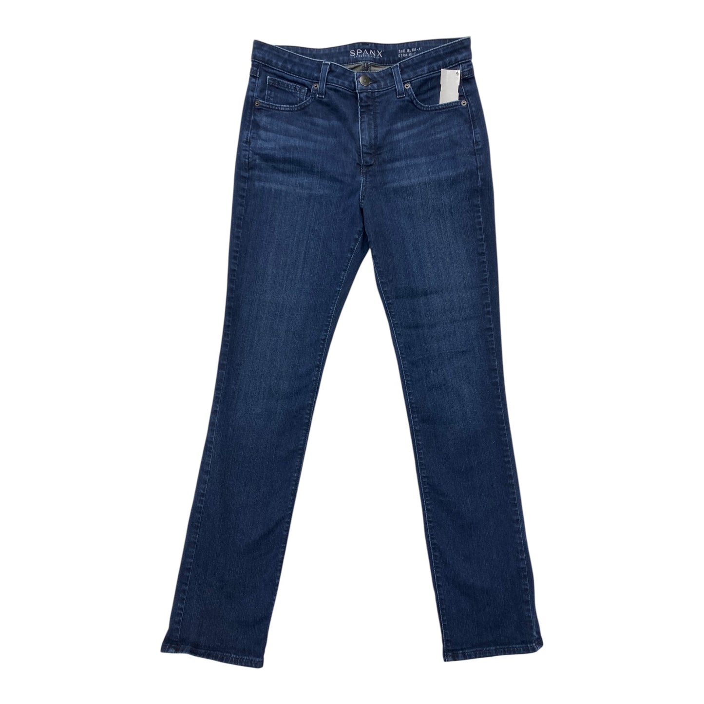 Jeans Straight By Spanx In Blue Denim, Size: 10