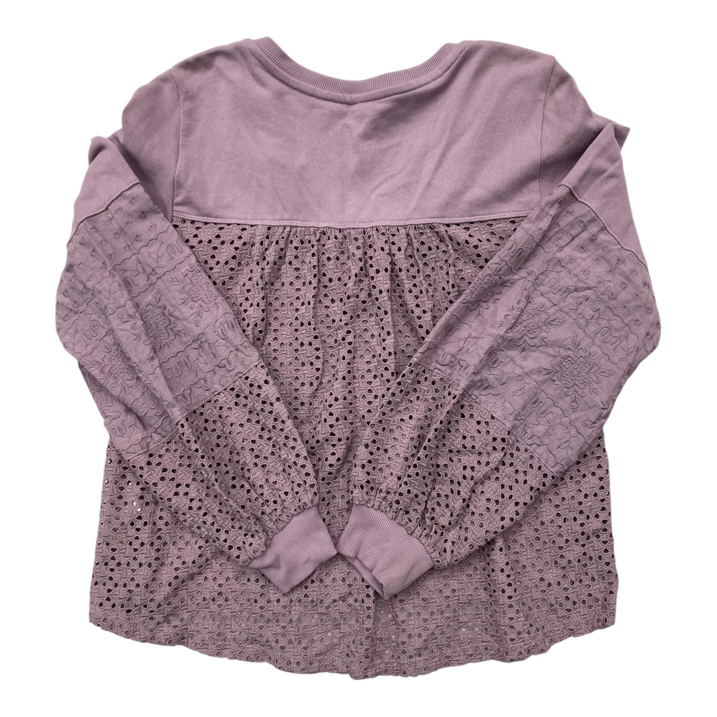 Top Long Sleeve By Anthropologie In Purple, Size: M