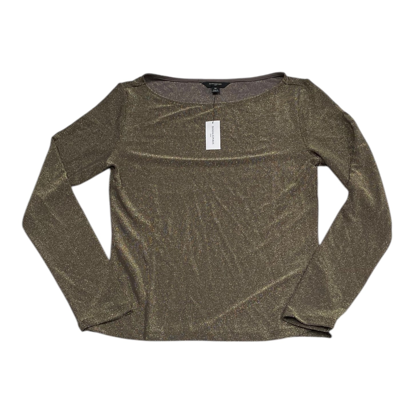 Top Long Sleeve By Banana Republic In Gold, Size: M