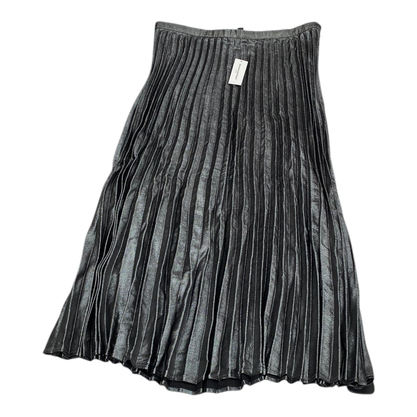 Skirt Midi By Banana Republic In Silver, Size: 6