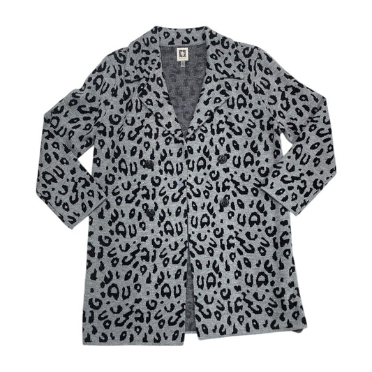 Sweater Cardigan By Anne Klein In Animal Print, Size: S