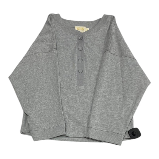 Top Long Sleeve By Nation In Grey, Size: Xs