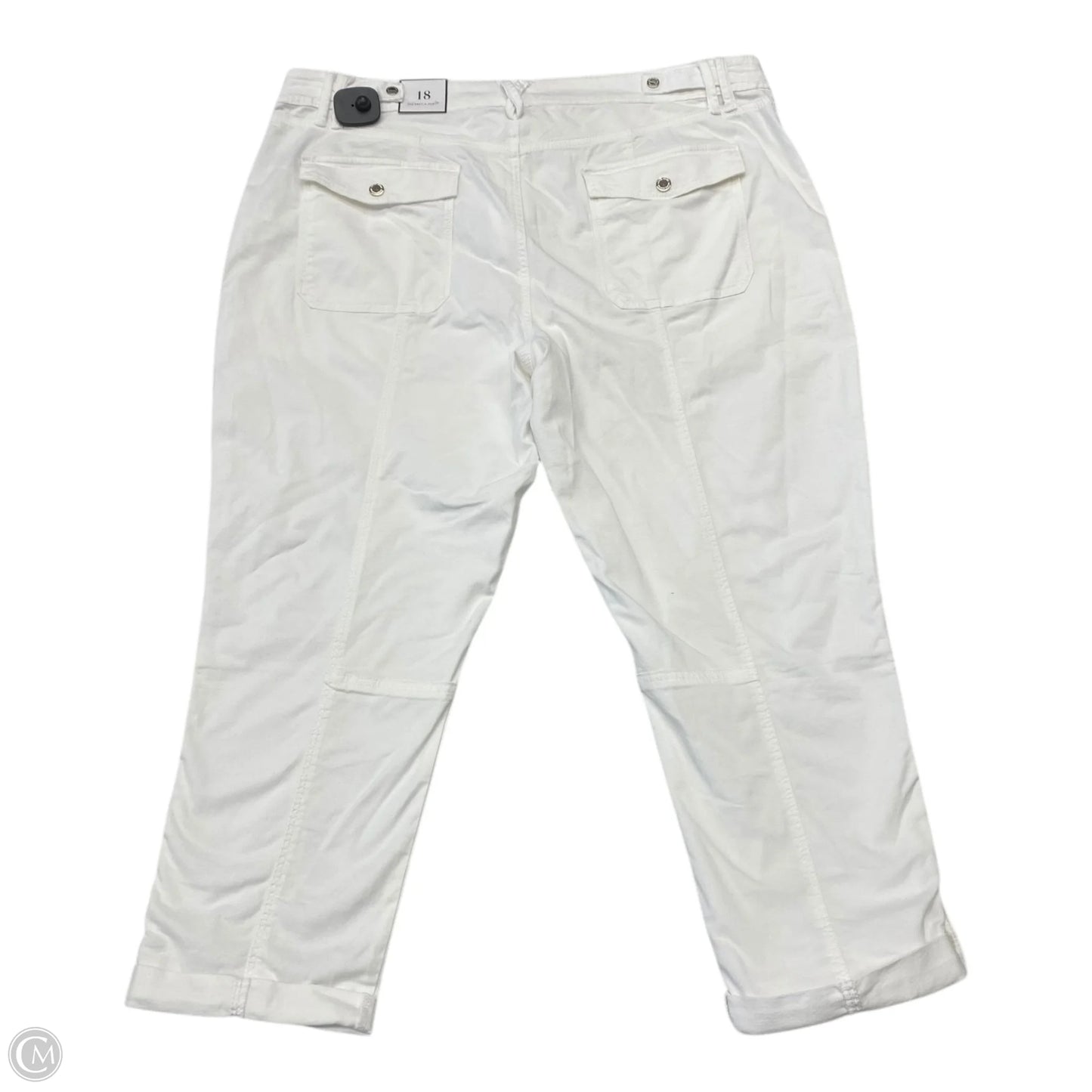 Jeans Cropped By White House Black Market In White Denim, Size: 18