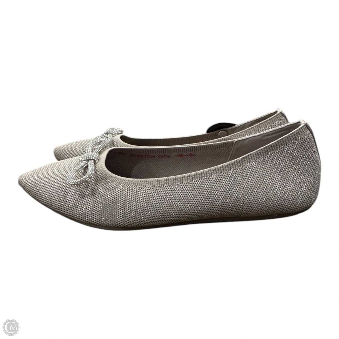 Shoes Flats By Skechers In Silver, Size: 11