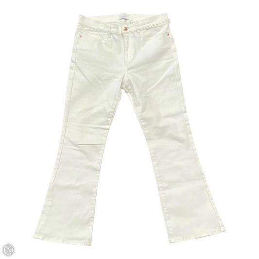 Jeans Cropped By Loft In White Denim, Size: 8