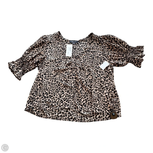 Top Short Sleeve By Sanctuary In Animal Print, Size: M