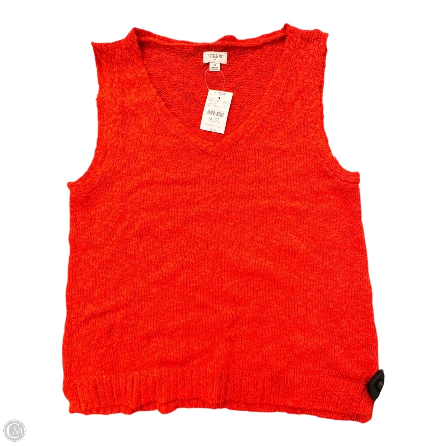 Top Sleeveless By J. Crew In Orange, Size: M