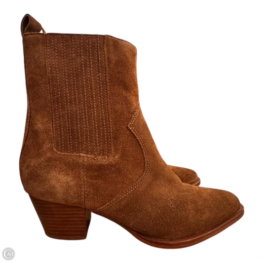 Boots Ankle Heels By Abercrombie And Fitch In Brown, Size: 9.5