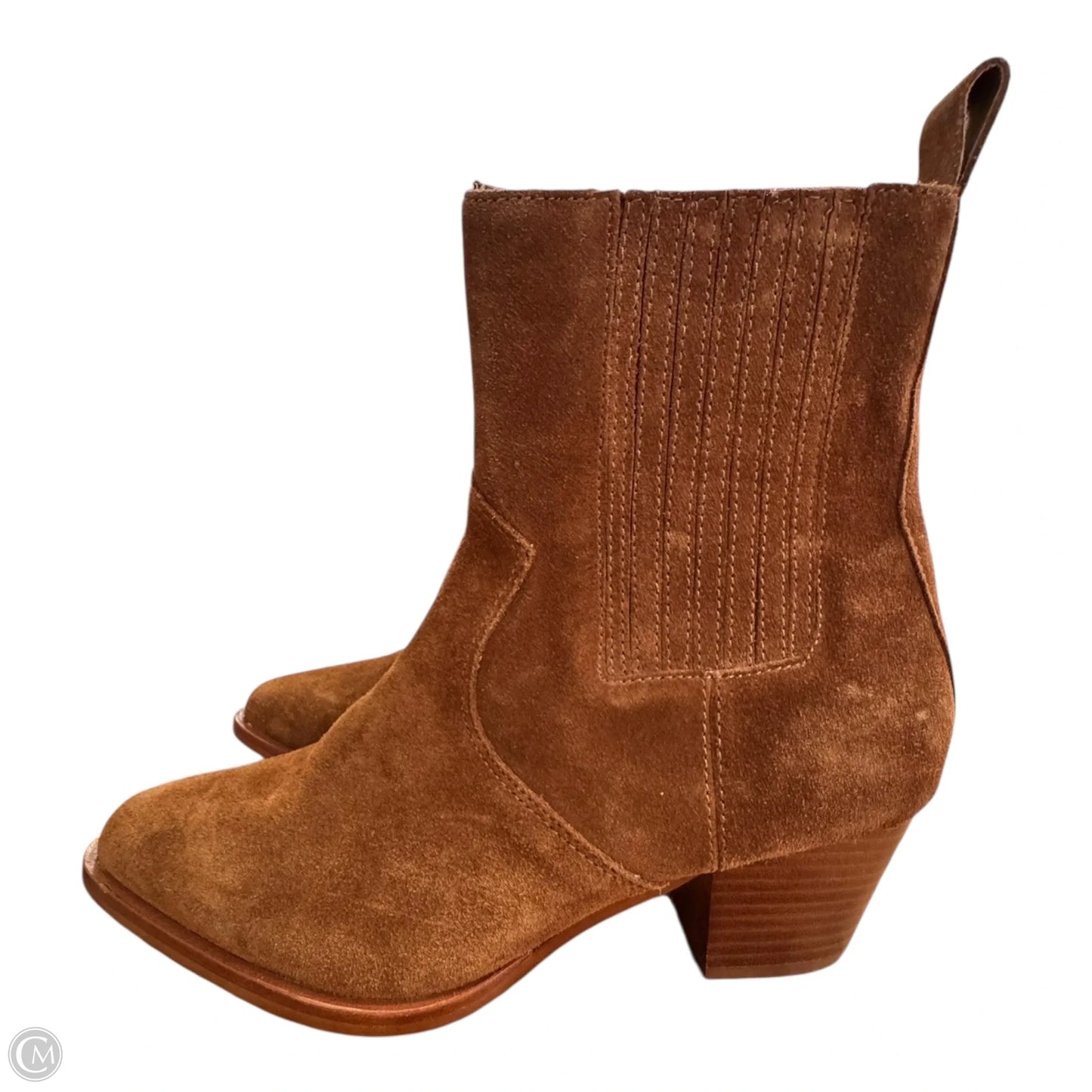 Boots Ankle Heels By Abercrombie And Fitch In Brown, Size: 9.5