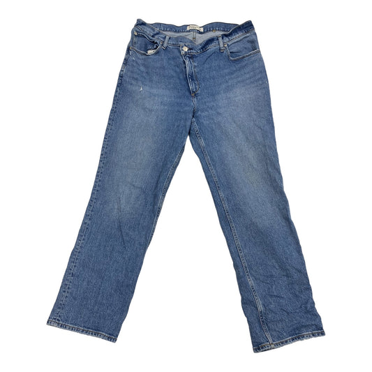 Jeans Straight By Abercrombie And Fitch In Blue Denim, Size: 16