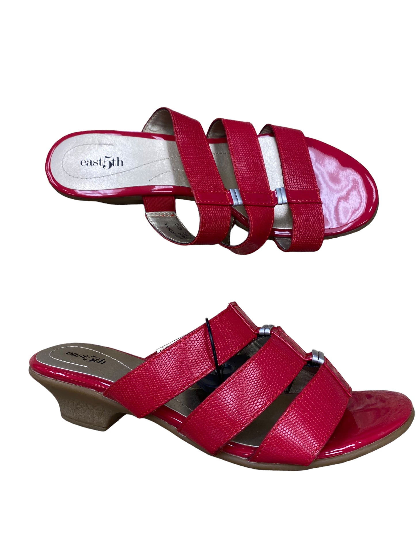 Red Sandals Flats East 5th, Size 8.5