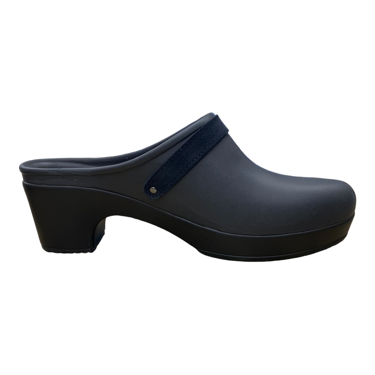 Black Shoes Heels Block Crocs, Size 11