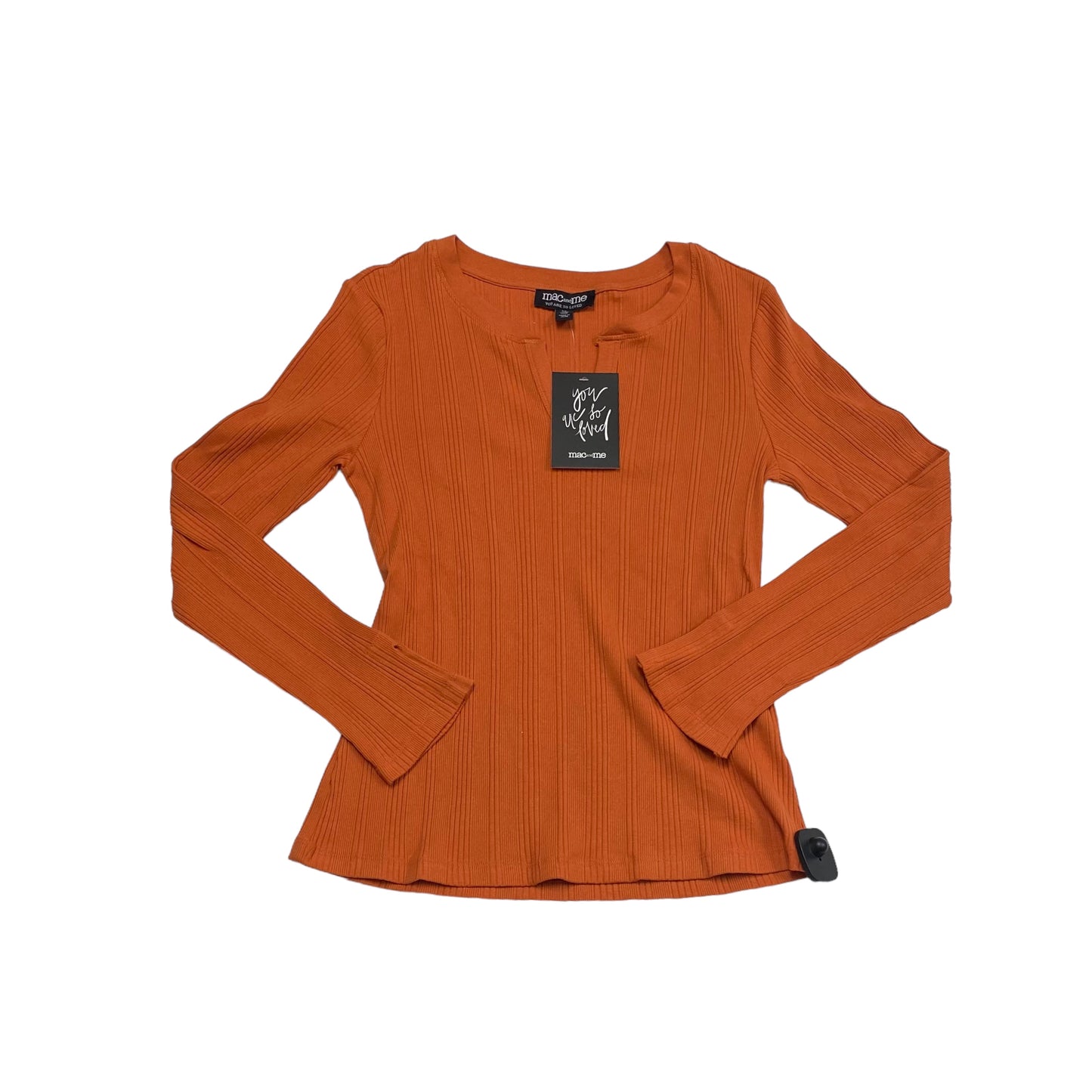 Orange Top Long Sleeve Mac And Me, Size L