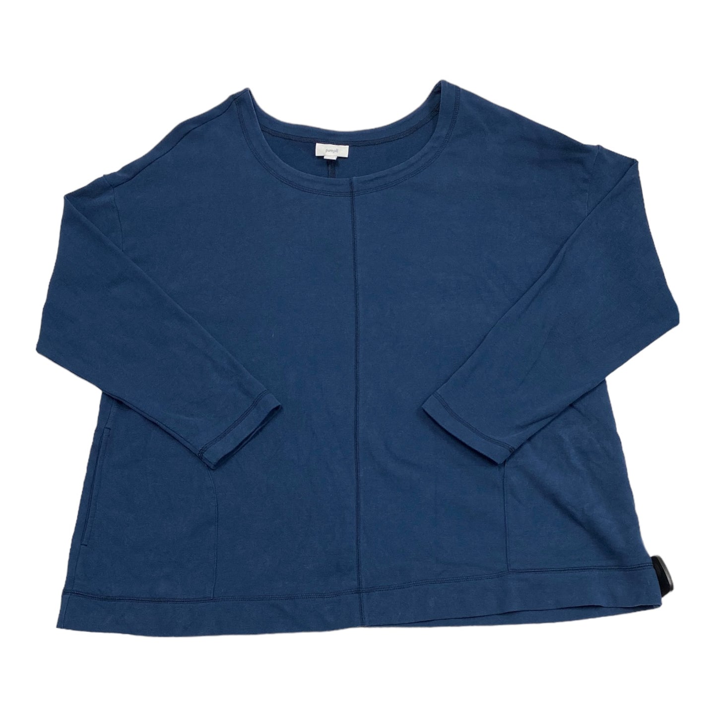 Top Long Sleeve By Pure Jill In Blue, Size: 2x