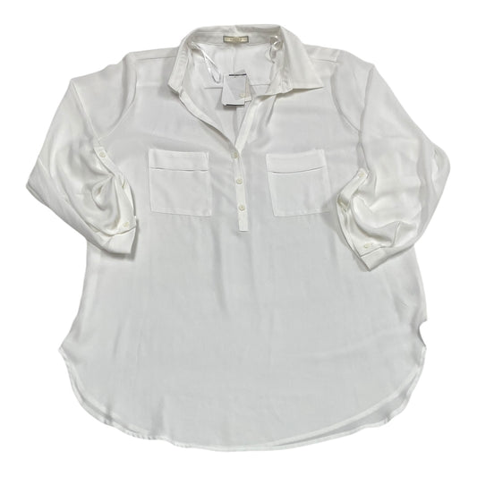 Top Long Sleeve By Pleione In White, Size: Xl