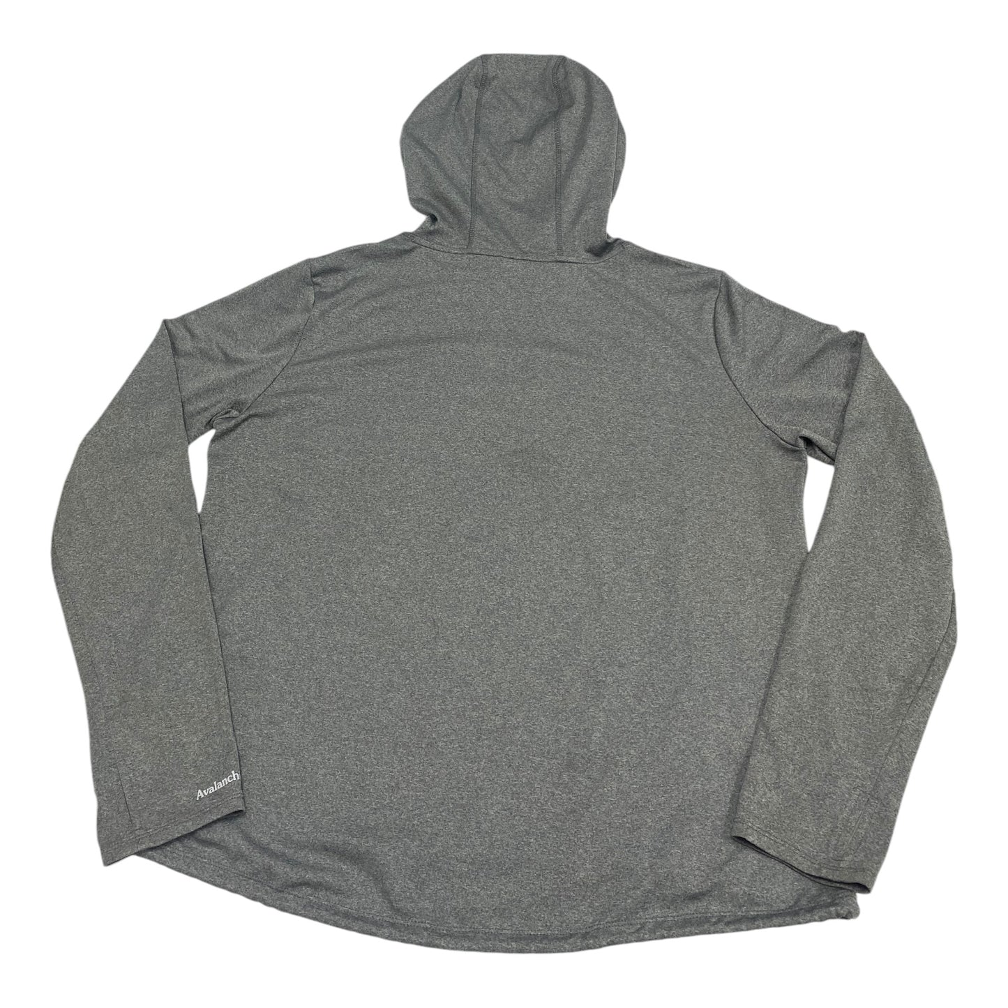 Athletic Top Long Sleeve Hoodie By Avalanche In Grey, Size: Xl