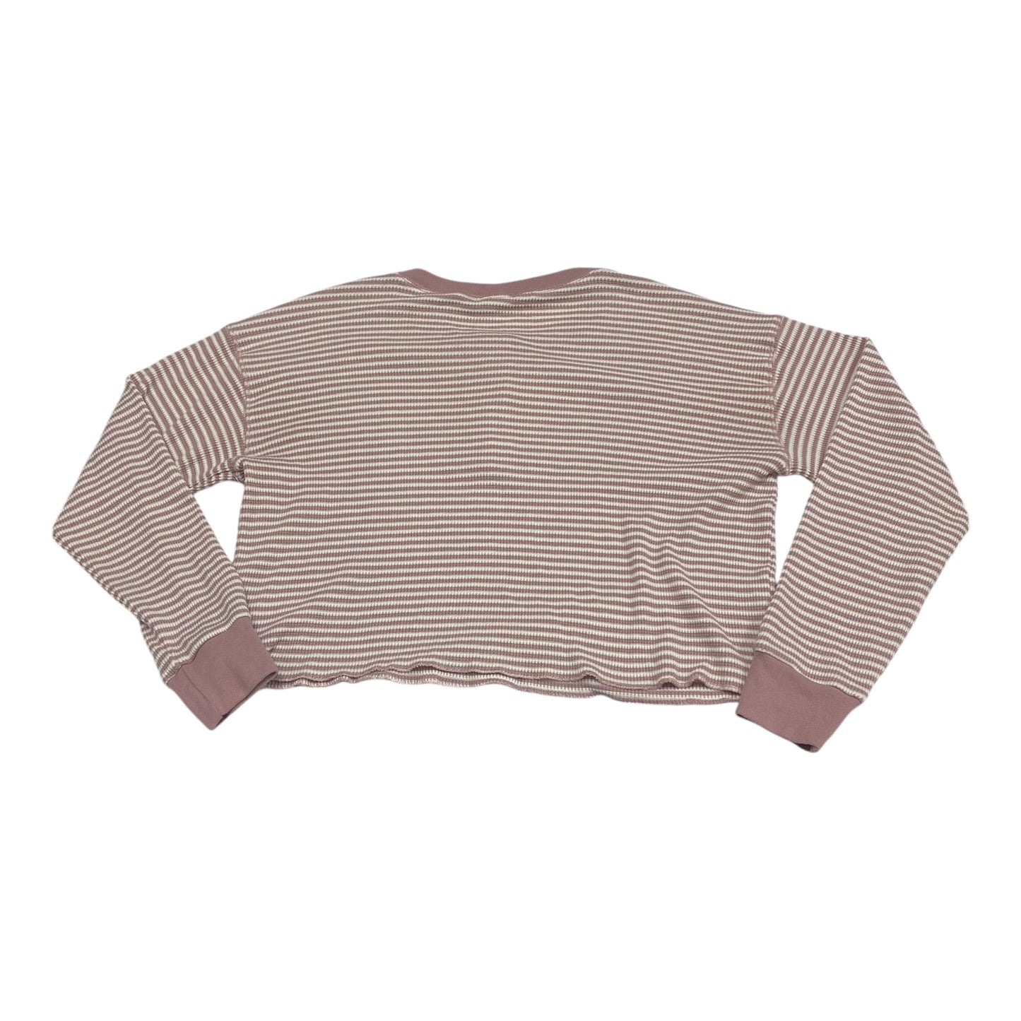 Top Long Sleeve By TNA In Pink & White, Size: S